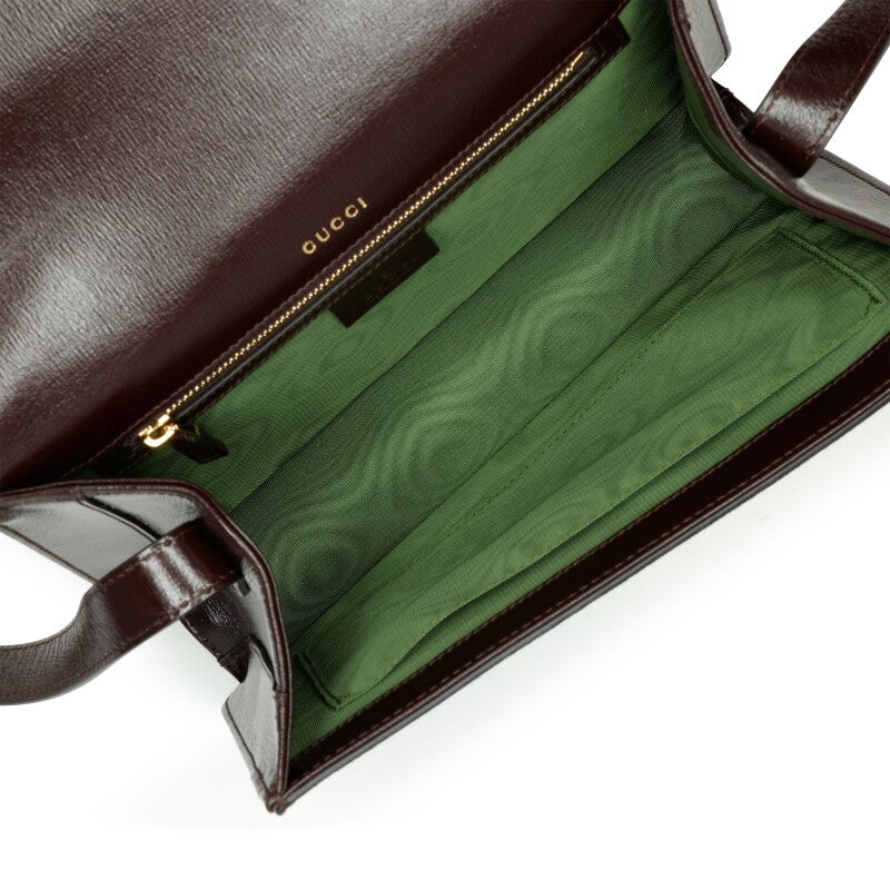 Gucci
Brown Suede Small GG Ring Shoulder Bag Gold Hardware