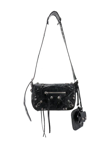 BALENCIAGA Borsa a tracolla in pelle con dettagli in metallo