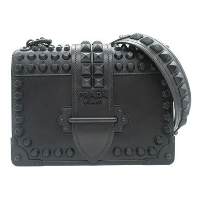 Prada Cahier Studded Shoulder Bag