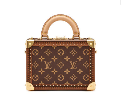 Louis Vuitton
Ebene Monogram Coated Canvas Petite Valise Top Handle Trunk Bag Gold Hardware, 2022