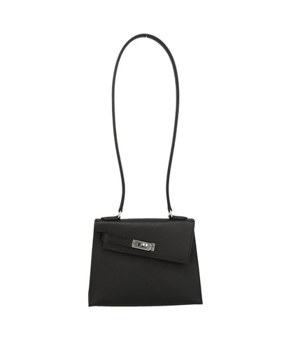 Borsa Hermès Kelly 20 cm in pelle Epsom nera
