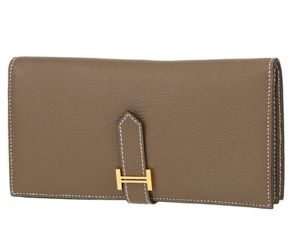 Portafogli Hermès Bearn in pelle etoupe