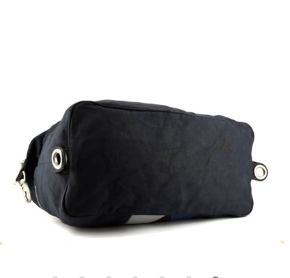 Borsa da viaggio Louis Vuitton America's Cup in tela blu e pelle nera