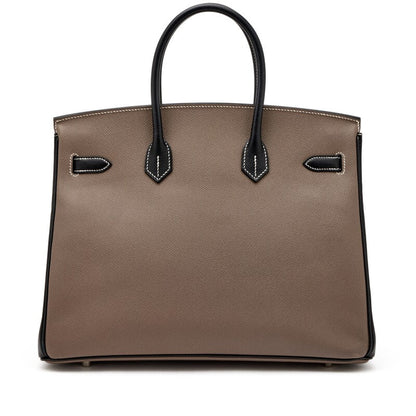 Hermès
Bi-Color Etain and Black Epsom HSS Birkin 35 Brushed Palladium Hardware 2018