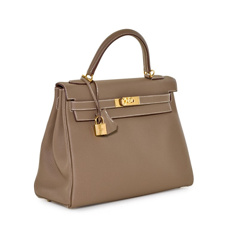 Hermès
Etoupe Togo Kelly 32 Retourne Gold Hardware, 2022