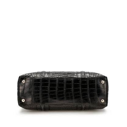 Gucci
Black Crocodile Tote Bag Silver Hardware