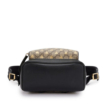 Gucci
Brown and Gold GG Supreme Monogram Bees Small Day Backpack Gold Hardware