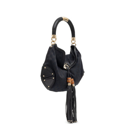 Gucci
Black Monogram GG Canvas Indy Gold and Bamboo