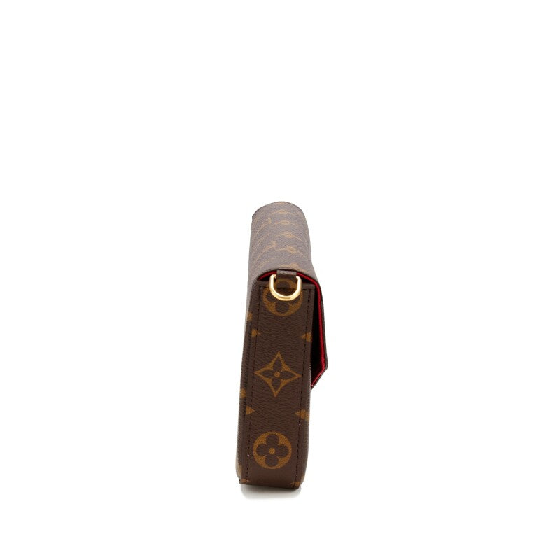 Louis Vuitton
Ebene Monogram Coated Canvas Félicie Pochette Gold Hardware, 2021-2022
