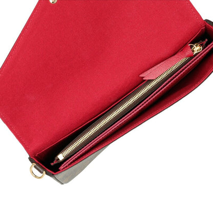 Louis Vuitton
Ebene Monogram Coated Canvas Félicie Pochette Gold Hardware, 2021-2022