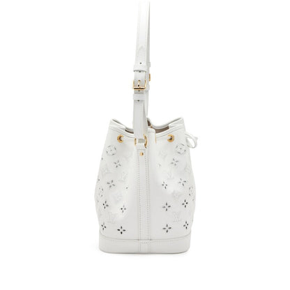 Louis Vuitton
White Cut-Out Monogram Calfskin Petit Noé Gold Hardware, 2022