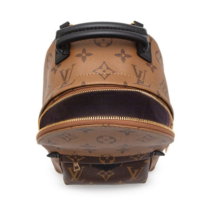 Louis Vuitton
Zaino Ebene Reverse Monogram Coated Canvas Mini Palm Springs Backpack Gold Hardware, 2021