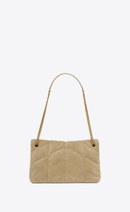 PUFFER PICCOLA IN SUEDE TRAPUNTATO