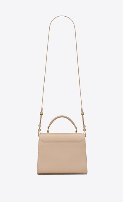 BORSA CASSANDRA MINI IN PELLE GOFFRATA GRAIN DE POUDRE