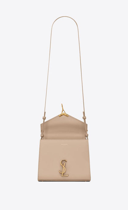 BORSA CASSANDRA MINI IN PELLE GOFFRATA GRAIN DE POUDRE