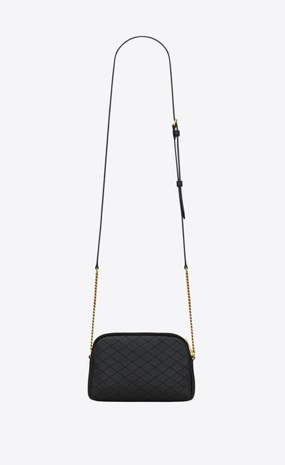 POCHETTE CON ZIP GABY IN PELLE DI AGNELLO TRAPUNTATA