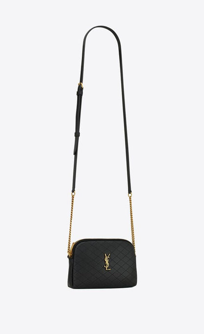 POCHETTE CON ZIP GABY IN PELLE DI AGNELLO TRAPUNTATA
