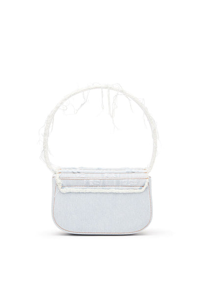 1DR-Iconica borsa a spalla in denim e pelle