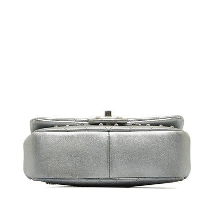 Chanel CC Chevron Studded Leather Flap Bag