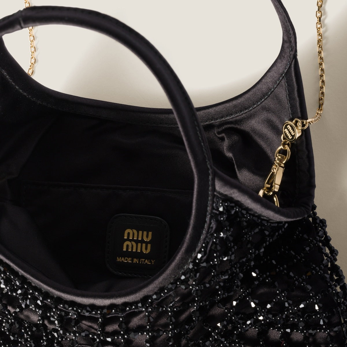 Borsa IVY in duchesse con perline