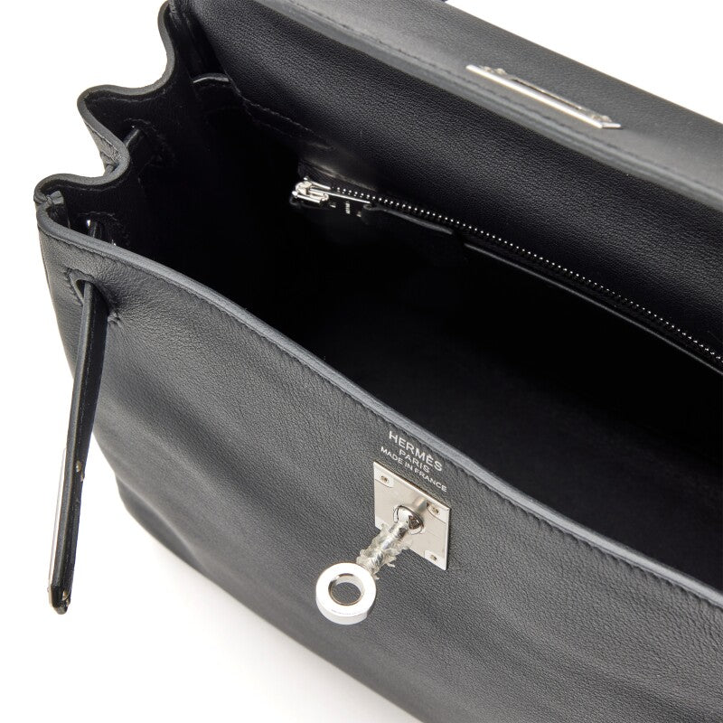 Hermès Black Swift Kelly 25 Palladium Hardware, 2020