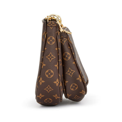 Bag Louis vuitton Khaki and Brown Monogram Canvas Multi Pochette Accessories Gold Hardware, 2021