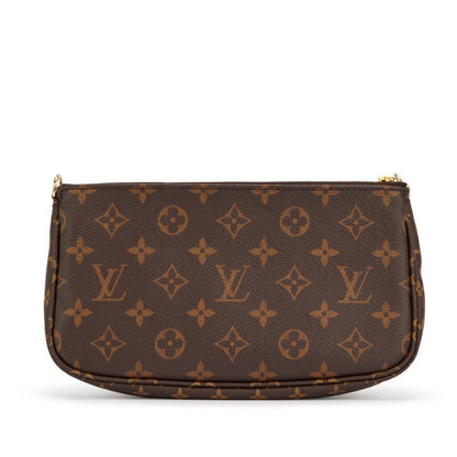 Bag Louis vuitton Khaki and Brown Monogram Canvas Multi Pochette Accessories Gold Hardware, 2021