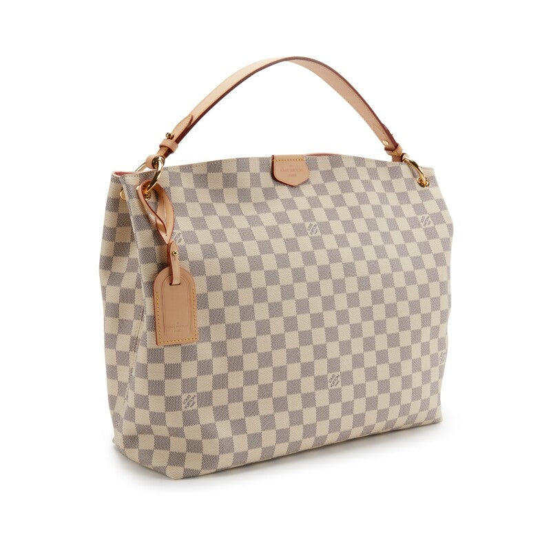 Bag Louis vuitton  White and Blue Damier Azur Coated Canvas Gracefull MM Gold Hardware, 2021