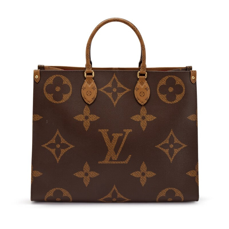 Bag Louis vuitton Brown Giant Reverse Monogram Coated Canvas OnTheGo GM Gold Hardware, 2020