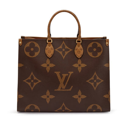 Bag Louis vuitton Brown Giant Reverse Monogram Coated Canvas OnTheGo GM Gold Hardware, 2020