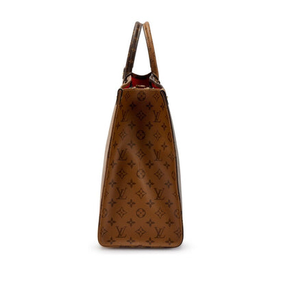 Bag Louis vuitton Brown Giant Reverse Monogram Coated Canvas OnTheGo GM Gold Hardware, 2020