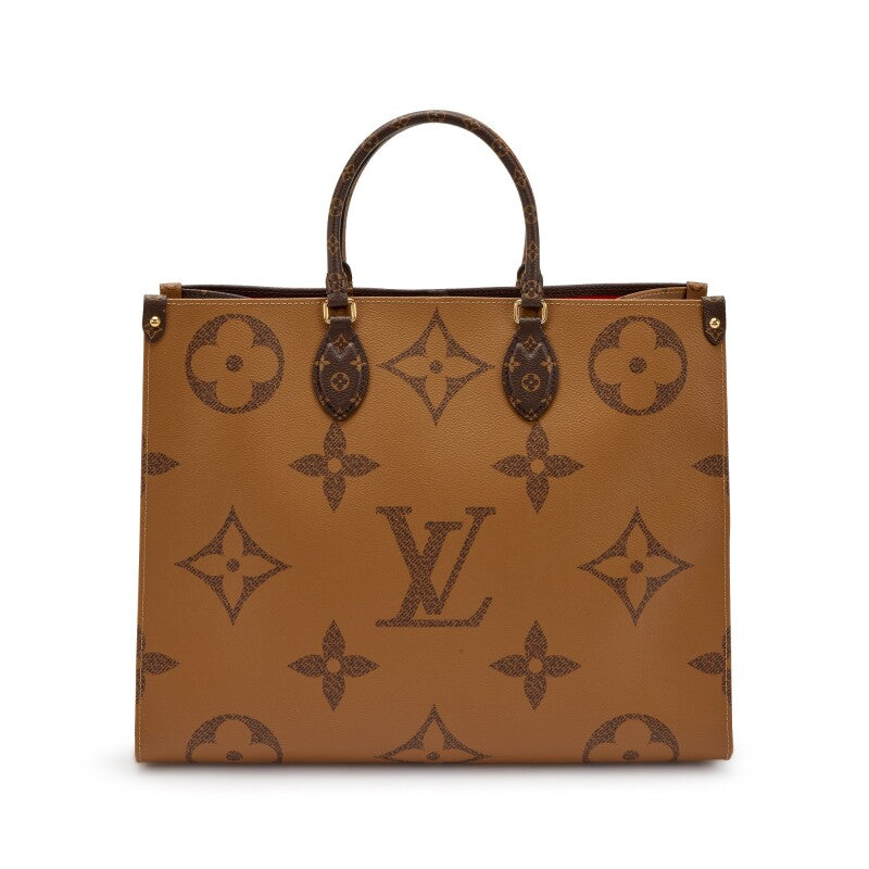 Bag Louis vuitton Brown Giant Reverse Monogram Coated Canvas OnTheGo GM Gold Hardware, 2020