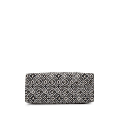 Louis Vuitton Black and White Jacquard and Calfskin Since 1854 On The Go GM Tote Gold Hardware, 2020