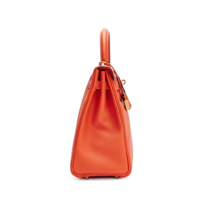 Hermès Feu Togo Kelly 32 Retourne Gold Hardware, 2015
